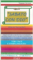 SABATO CON DIO - NUOVA GERUSALEMME