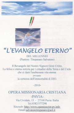 IL TEOVANGELO  PER UNA CHIESA VIVENTE IN UN MONDO MORENTE - NUOVA GERUSALEMME