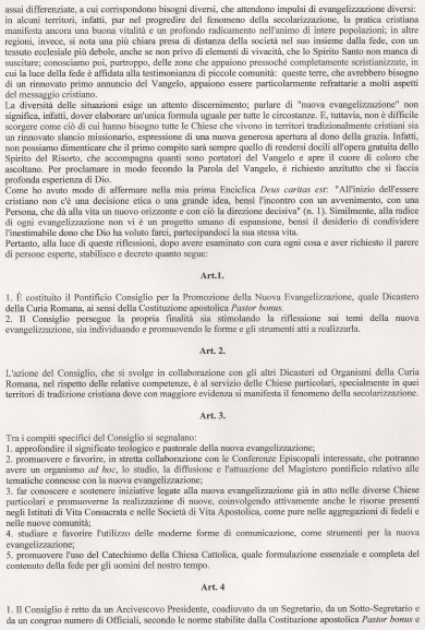 Motu proprio - NUOVA GERUSALEMME