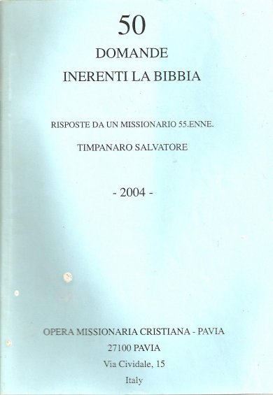 DOMANDE DAL PUBBLICO - NUOVA GERUSALEMME