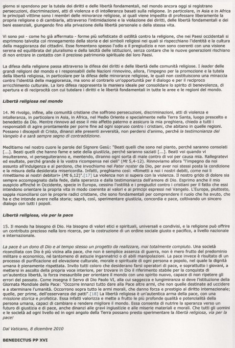 DECRETI DEL VATICANO - NUOVA GERUSALEMME