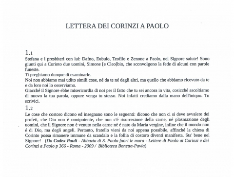 CODEX PAULI - NUOVA GERUSALEMME