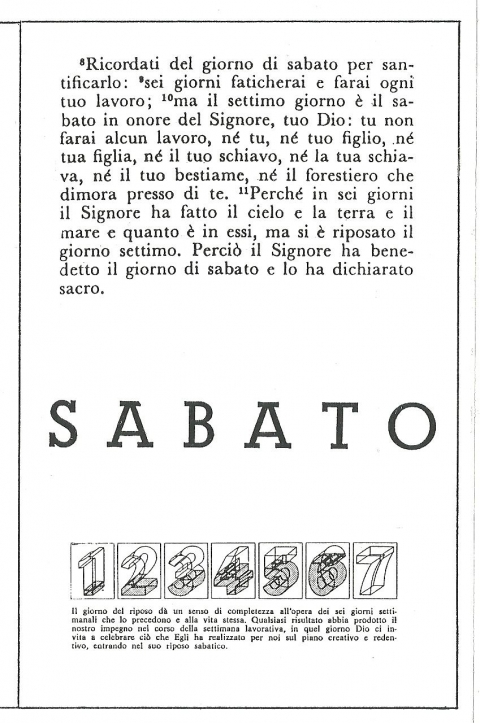 SABATO - NUOVA GERUSALEMME