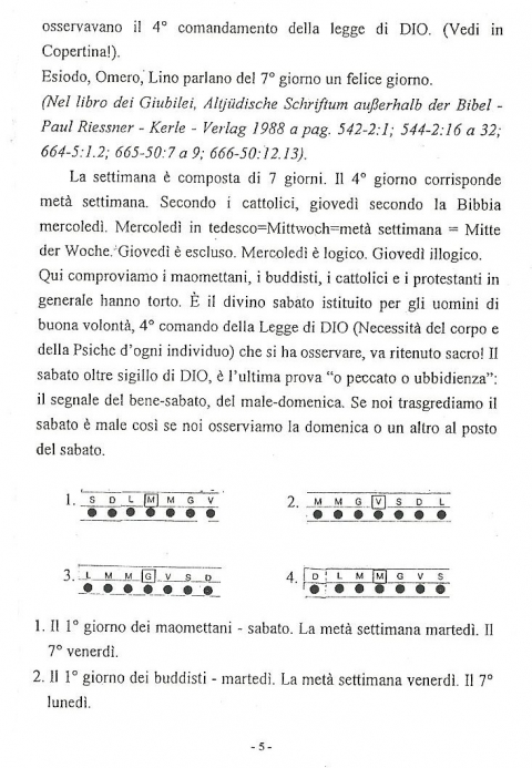 SABATO - NUOVA GERUSALEMME