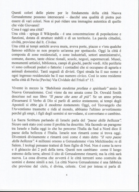 6 - NUOVA GERUSALEMME