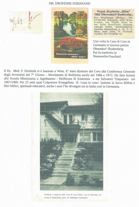 CASA DI CURA "ELIM" GERMANIA - NUOVA GERUSALEMME