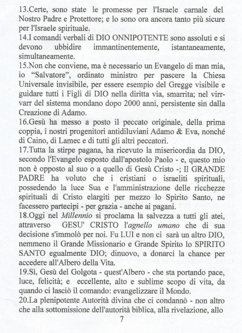 7 - NUOVA GERUSALEMME