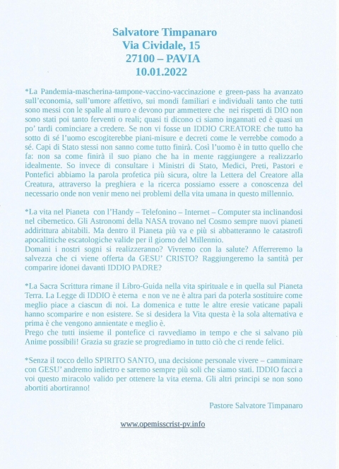 A TUTTE LE FAMIGLIE! - NUOVA GERUSALEMME
