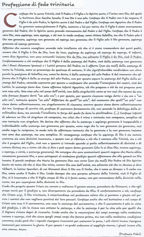 Professio fidei di Gioacchino da Fiore - NUOVA GERUSALEMME