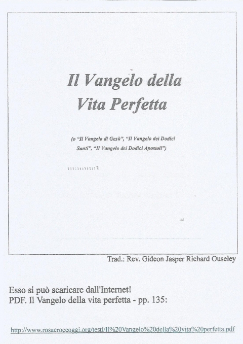 L'evangelo della Vita perfetta - NUOVA GERUSALEMME