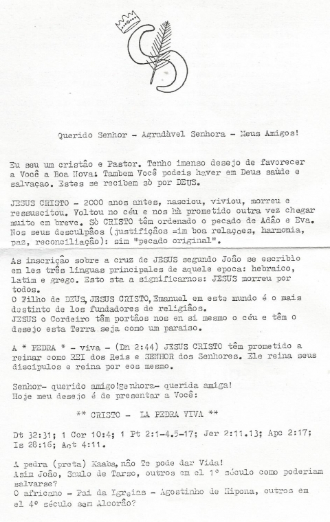PORTOGHESE - NUOVA GERUSALEMME