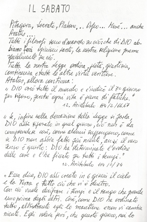 SABATO NEGLI SCRITTI GIUDAICI FUORI LA BIBBIA - NUOVA GERUSALEMME