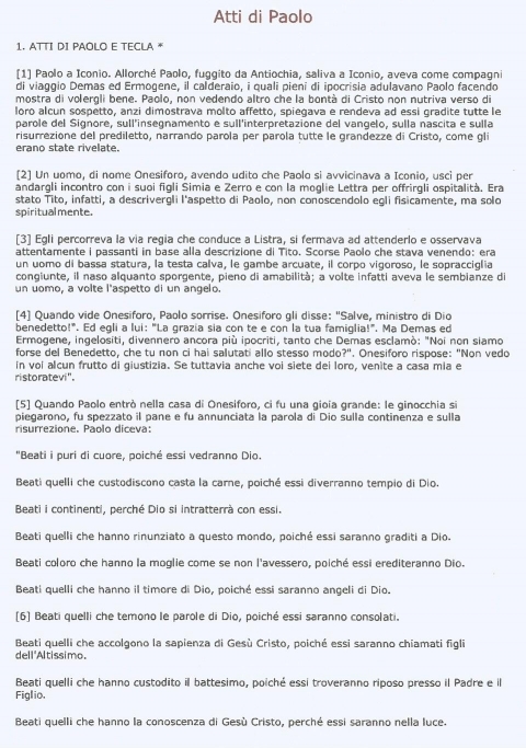 GLI ATTI DI PAOLO - NUOVA GERUSALEMME