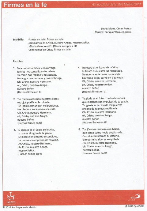 FIRME EN LA FE - NUOVA GERUSALEMME